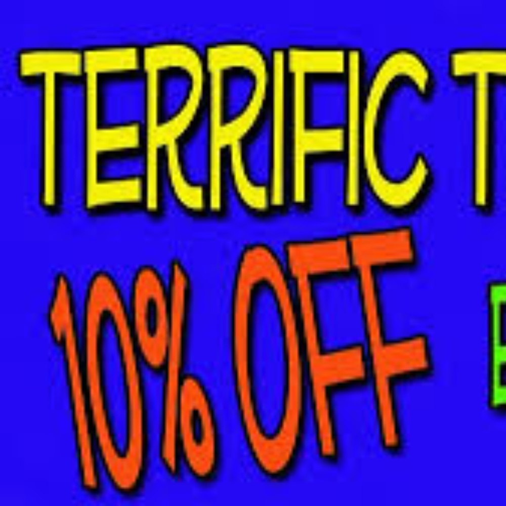 10% off Terrific Tuesday